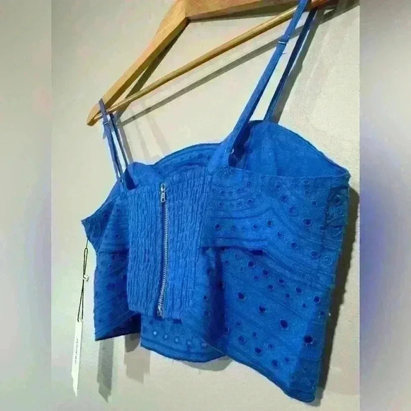 NWT Jason Wu Royal Blue Eyelet Linen - Picture 9 of 12